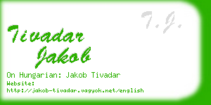 tivadar jakob business card